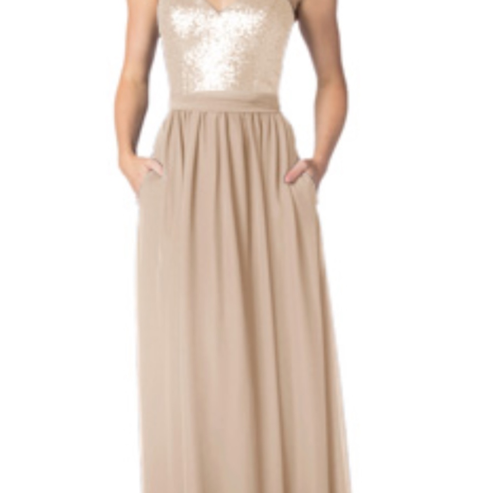 BARI JAY BRIDESMAID DRESS, GOLD